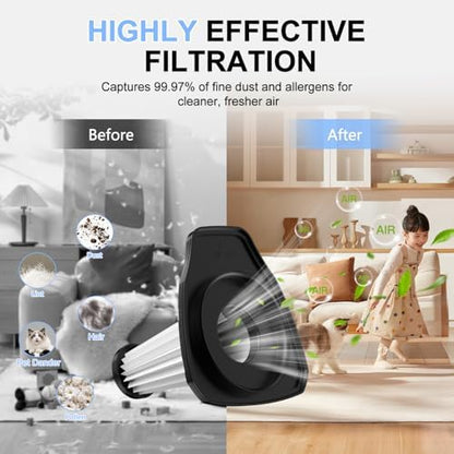 CKIKH LT-151 HEPA Filter 2 Pack, Washable Reusable Handheld Vacuum Filter - Image 4