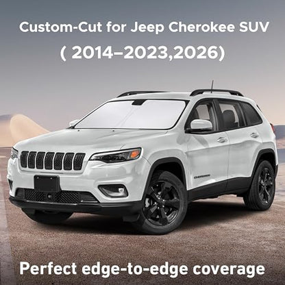 EcoNour Windshield Sunshade Compatible for Jeep Cherokee SUV 2014-2023 - Image 2
