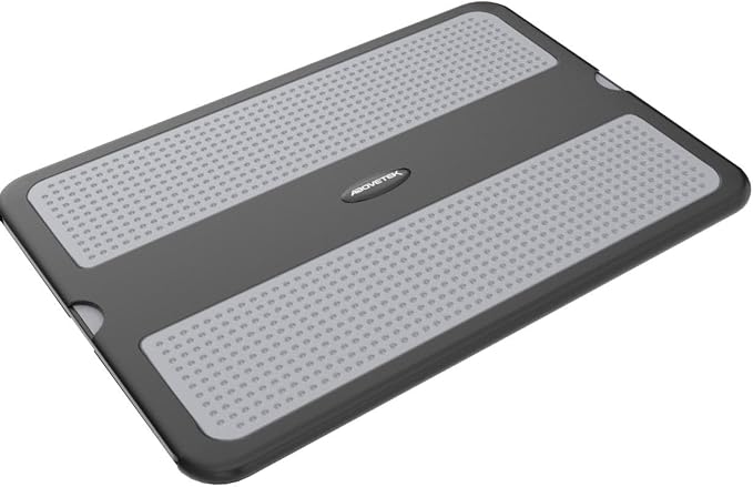 AboveTEK Portable Laptop Lap Desk w/Retractable Left/Right Mouse Pad Tray, Non-Slip Heat Shield Tablet Notebook Computer Stand Table w/Sturdy Stable Work Surface for Bed Sofa Couch or Travel - Image 4