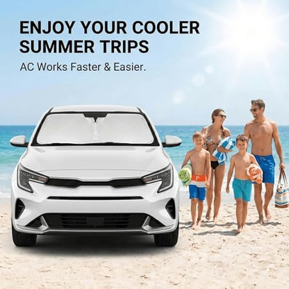 Windshield Sun Shade for Kia K4 2025-2026 Sunshade Front Window Shade Custom Fit K4 Accessories Sun Visor Foldable Shade Blocks UV Rays Accessories - Image 4
