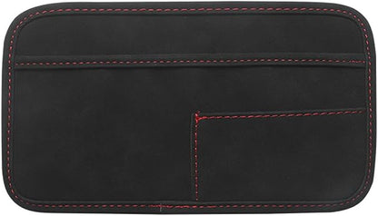 Car Seat Side Pocket Organizer, Suede Leather Vehicle Console Side Cell Phone Holder Storage Bag, Multifunctional Automotive Interior Seat Gap Filler Pocket Pouch, Universal Fit (Black) - Image 7