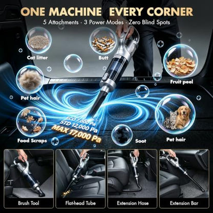 VCANENERGY 29PCS Car Cleaning Kit Interior Detailing for Men Women（Grey） - Image 3