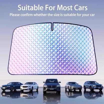 Car Windshield Sunshield Foldable Front Windshield Sunshade 55"x28" - Image 6