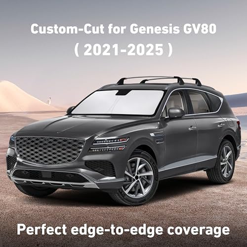 EcoNour Windshield Sunshade Compatible for Genesis GV80 2021-2023 2024 2025 - Image 2