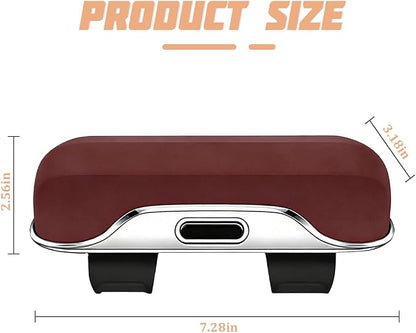 Zipelo 7.09 x 2.56 Inch Car Sun Visor Sunglasses Case, Coffee | ABS construction, push-bounce opening, clip-on mounting, holds eyewear tickets and cards, car interior accessories - Image 2