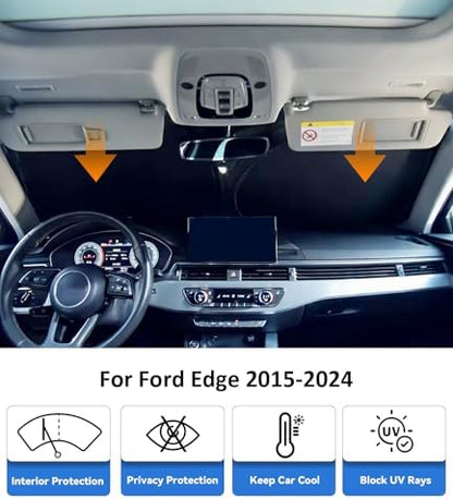 Windshield Sun Shade for 2015-2024 Ford Edge Accessories - Image 2