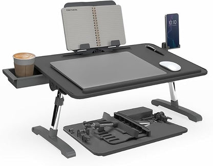 Limitless TotalDesk Portable Modern Workstation and Lap Desk with Adjustable Height & Tilt (Charcoal) by LimitlessInnovations