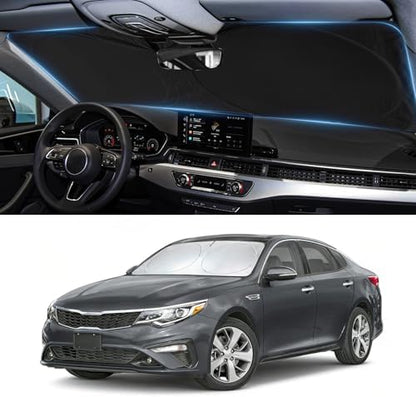 Windshield Sun Shade for KIA K5 / Kia Optima 2016 2017 2018 2019 2020 by BOODANCARS