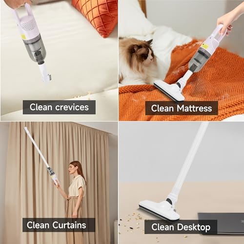 Handheld Vacuum Cleaner,6 in 1 Cordless Stick Vacuum Cleaner(White) - Image 6