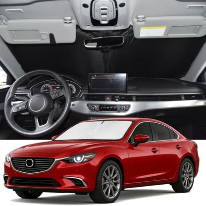 Windshield Sun Shade for Kia Forte 2014-2018 Front Windshield Sunshade by ZOIBVCARSUNSHADE