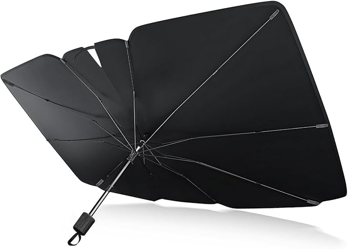 Car Windshield Sunshade Umbrella, Foldable Auto Windscreen Sun Shade Umbrella for Heat Insulation, Portable Windshield Cover Sun Blocker for Cars SUVs Trucks, Car Accessories by Unknown
