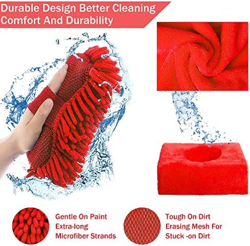LIANXIN Car Wash Kit -Car Cleaning Kit Cars Washs Foam Gun Microfiber Sponge Cars Washing Kits Tire BrushTowels Complete Large Washs Mitt - Image 5