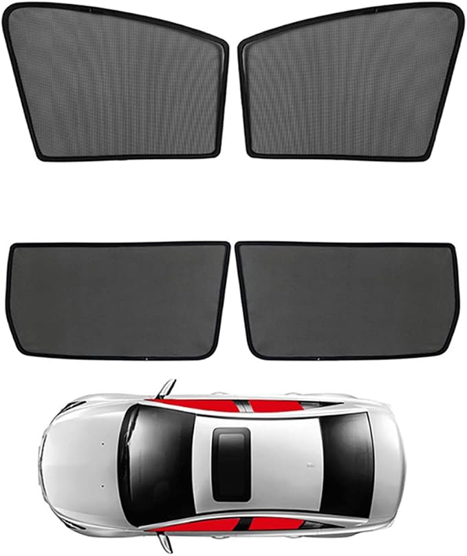 Car Window Shade for Kids Side Window Sun Shade for Tiguan 2018-2022 2023 Magnetic Curtain Sun UV Protection Covers for Baby Sleeping Auto Accessories,Front-Window+Rear-window-4PCS - Image 2