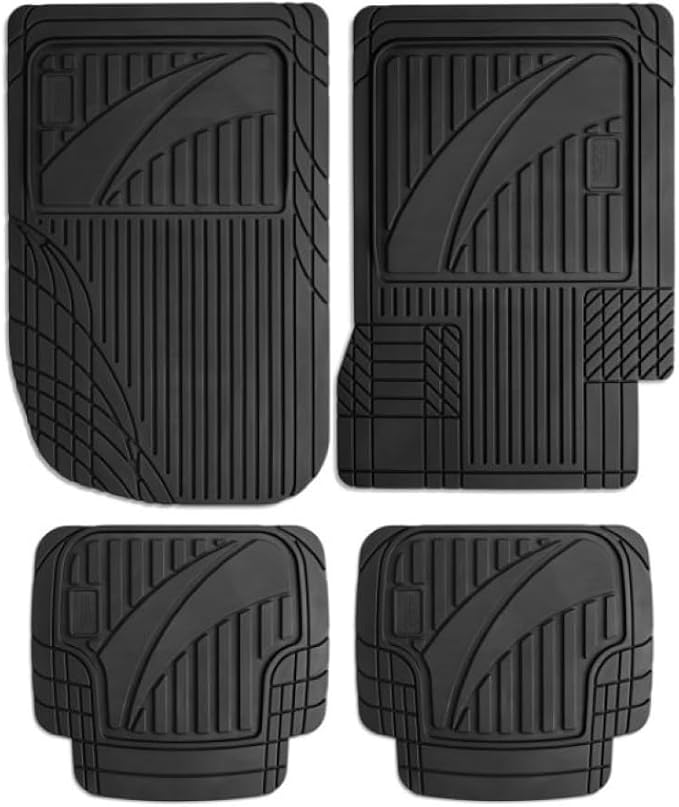 Husky Liners Uni-Fit | Universal Automotive Floor Mats | All Weather Protection for Cars, Trucks, Vans, SUV's | Easy Trim-to-Fit, Black, 4 pcs. - 51509 by HuskyLiners%C2%AE