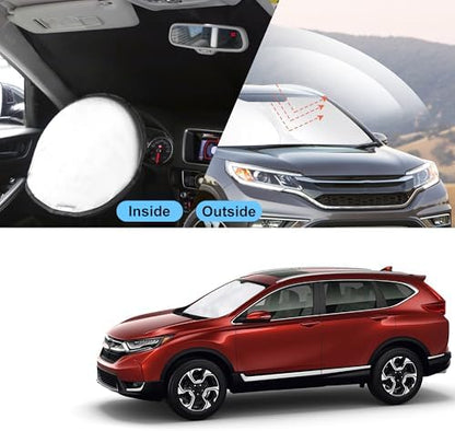 TINGLU Sun Shade for Honda CR-V CRV 2012-2016 Accessories Windshield Sun Shade Window Shade UV Rays Protection Sun Visor Cover with Steering Wheel Sunshade Storage Bag - Image 6