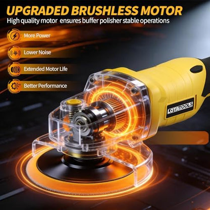 Polisher for Car Detailing to 5500Rpm (Yellow, Upgraded Version) - Image 6