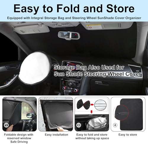 TINGLU Window Shades for Ford Edge 2007-2014 Accessories Car Side Full Windows Rear Triangular Windshield Sun Shade Sun UV Rays & Privacy Protection for Camping,Napping 8PCS - Image 5