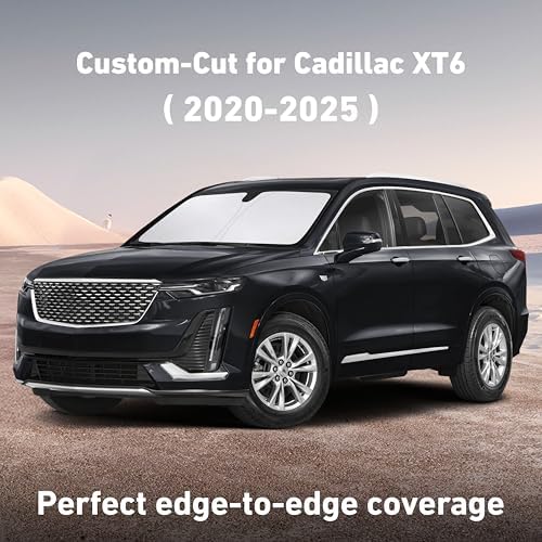 EcoNour Windshield Sunshade Compatible for Cadillac XT6 2020-2023 2024 2025 - Image 2