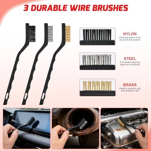 Nilight 15PCS Car Detailing Kit for Interior Exterior Car Care, Red - Image 3