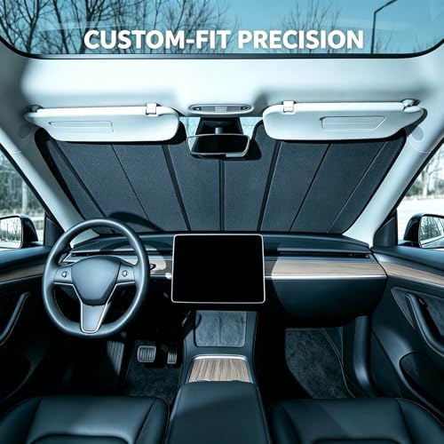 Custom Fit Windshield Sun Shade for Lexus IS300/IS350/IS500 2021-2026, Lexus RC300, RC350, RC F 2023-2026, Foldable 3-Layer High Reflective Silver Sunshade, Blocks UV Rays & Reduces Cabin Heat - Image 3