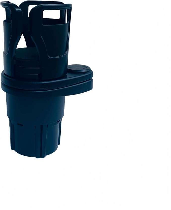 Car Cup Holder Expander, Black, 7.32 x 3.35 Inch | 2-in-1 Multifunctional, Adjustable Drink Holder, Universal Beverage Organizer, For Vehicle Console by Unknown