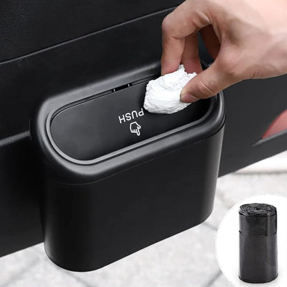Accmor Car Trash Can with Lid, Mini Auto Dustbin Garbage Organizer with 30 Pcs Plastic Trash Bag, Automotive Garbage Container Bin for Vehicle, Home, Office by Accmor