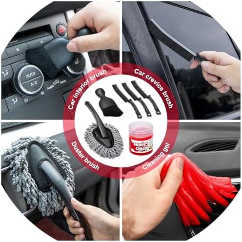 47Pcs Car Wash Cleaning Kit with High Power Handheld Vacuum Windshield Cleaning Tool with Side Mirror Squeegee Bucket Detailing Brushes Tire Brush Towels Complete Detailing Set for Car - Image 6