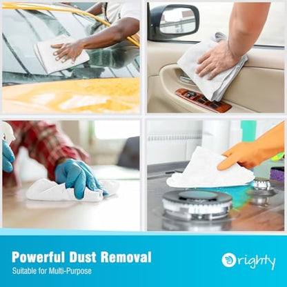Orighty Microfiber Cleaning Cloth, Cleaning Rags, 24 Pack, 12x11 in, White - Image 6