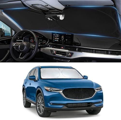 Windshield Sun Shade for Mazda CX-9 2016-2024 2025 2026 Sunshade by BOODANCARS