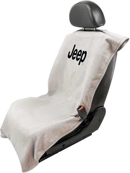 Seat Armour Seat Protector Towel for Jeep - Soft Machine Washable Jeep Seat Cover Towel - Easy to Install, Multipurpose Jeep Seat Towel - Gray by SeatArmour