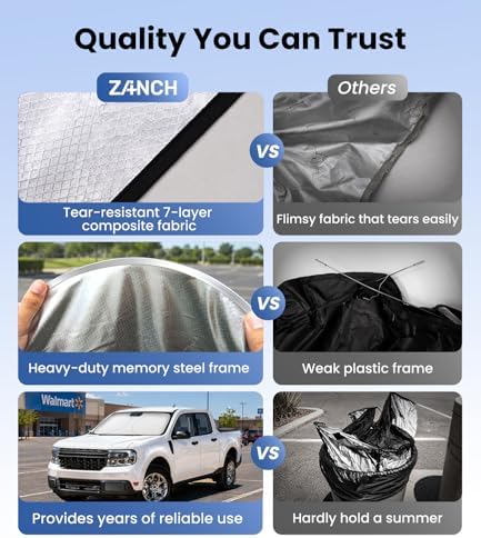 Zanch Windshield Sun Shade for Toyota Sienna 2000-2026 - Image 4