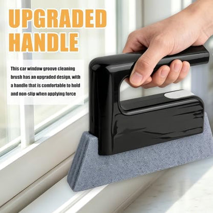 3PCS New Magic Window Track Cleaner,2-in-1 Car Window Sill Cleaner Tool for Cars Air Vents with Scraper & Comfortable Handle,Reusable Car Windows Track Cleaning Tools - Image 5