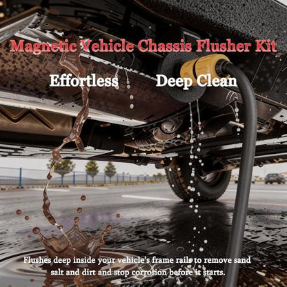 Magnetic Chassis Flusher Kit,Truck Frame Washer & Frame Flusher, Chassis Cleaner & Flush for Off Road Vehicle - Image 2
