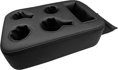 Xaido Car Back Seat Cup Holder, PU Leather Couch Sofa Bed Cup Holder | Expander Tray, Boat Tray, Organizer for Trucks, Minivans, SUVs, RVs, Vehicles, Holds Drinks, Snacks, Cell Mobile Phone - Image 5
