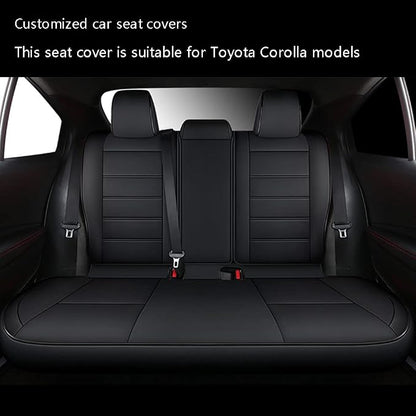 CocheFamilia Custom Fit Corolla Car Seat Covers for Select 2023 2024 Toyota Corolla L LE - Full Set,Leather (Black) - Image 7