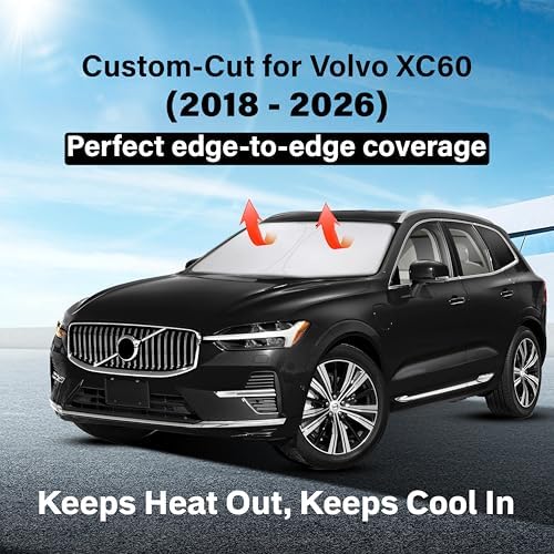 EcoNour Windshield Sunshade Compatible for Volvo XC60 2018-2024 2025 2026 - Image 2