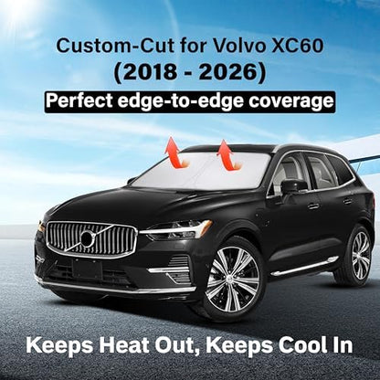 EcoNour Windshield Sunshade Compatible for Volvo XC60 2018-2024 2025 2026 - Image 2