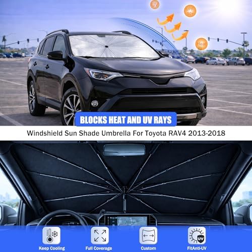 Car Windshield Sun Shade Umbrella for Toyota RAV4 2013-2018 - Image 3