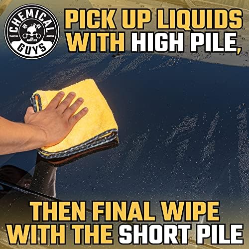 Chemical Guys, Professional Microfiber Towels, 16 x 16 in, Gold, 3 Pack - Image 4