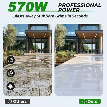 Cordless Portable Power Washer with 2×4000mAh Batteries & Power Display - Image 6