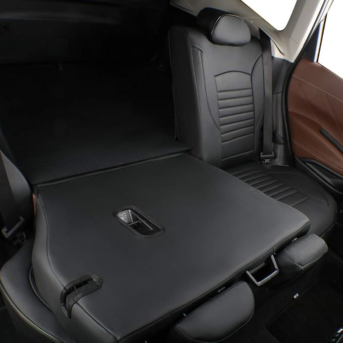 EKR Car Seat Covers for Subaru XV Crosstrek 2013-2017,Leatherette Full Set | Custom Fit for Subaru Crosstrek 2013-2017(Rear W/ NO Armrest),Factory-Like Fit,360°Protection,Faux Leather (Black) - Image 4