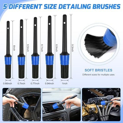Nilight 15PCS Car Detailing Kit for Interior Exterior Car Care, Blue - Image 2