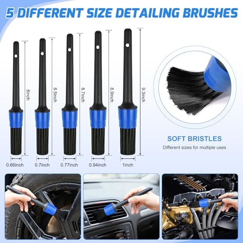 Nilight 37PCS Car Detailing Kit for Interior Exterior Car Care, Blue - Image 2