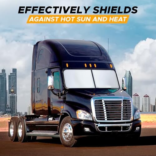 EcoNour Semi Truck Windshield Sun Shade, Reflective UV & Heat Protection - Image 4