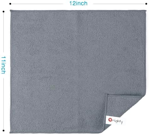 Orighty Microfiber Cleaning Cloth, Cleaning Rags, 12 Pack, 12x11 in, Grey - Image 5