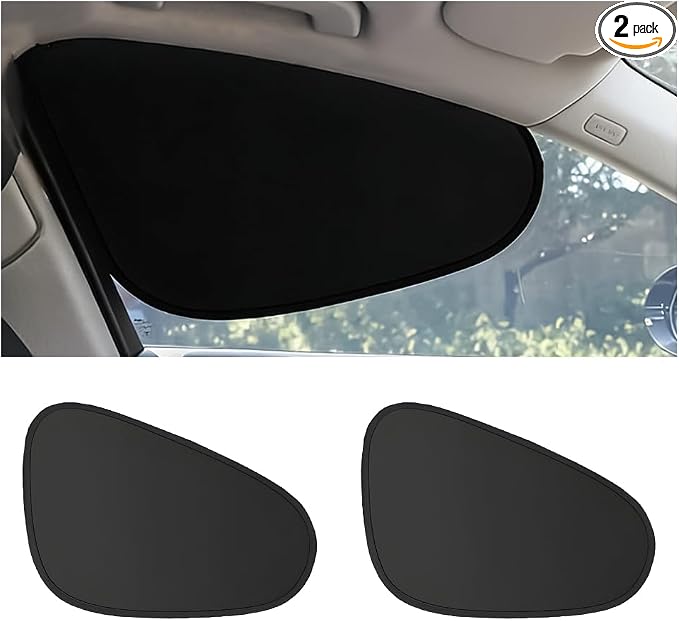 2PCS Car Window Shade, Static Suction Side Window Sun Shield Block UV Rays & Heat Glare, Foldable Auto Sunshade Cover for Baby Sleeping, Universal for SUV Van Truck (Front) by Unknown