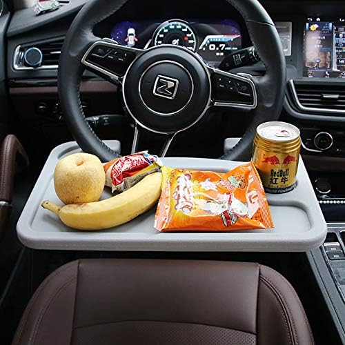 Steering Wheel Tray Desk, Portable Laptop & Food Table for Eating, Working, Makeup, Steering Wheel Stand for Truck Drivers, Vehicle Mount Organizer with Cup Holder - Image 5