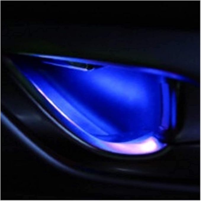 4pcs Car Ambient LED Light Auto Inner Door Bowl Handle Armrest Light Car Door Interior Decorative Atmosphere Lamp Universal (Blue), DB-01 by Unknown