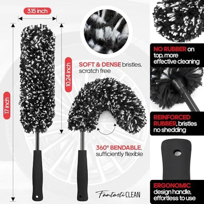 Fantasticlean 7PCS Wheel Tire Brush Kit for Car Detailing Cleaning - Image 3