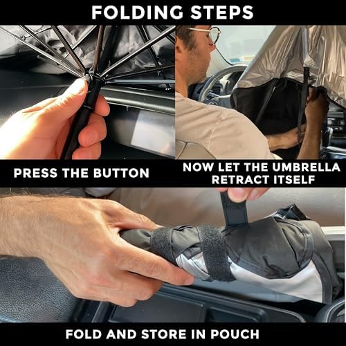 EcoNour Windshield Sunshade for Toyota RAV4 2019-2025 | Front Windshield Sun Shade & Window Tint UV Heat Blocker | Foldable Reflective Car Sun Visor Protector Interior Cooling Accessories - Image 2